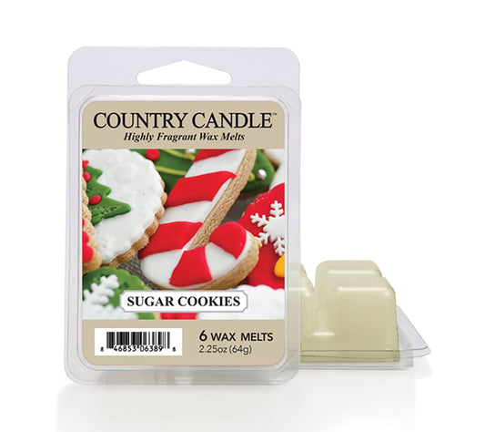 Country Wax Melts 6 pcs Sugar Cookies von Country Candle kaufen | Duft: Süß, vanillig, schokoladig, karamellig | Mehrmals schmelzbar