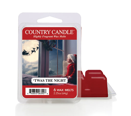 Country Wax Melts 6 pcs Twas the Night von Country Candle kaufen | Duft: Fruchtig, holzig, moschus, herbstlich, tief | Mehrmals schmelzbar