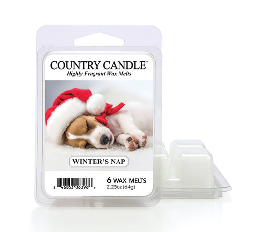 Country Wax Melts 6 pcs Winters Nap von Country Candle kaufen | Duft: Gemütlich, blumig, süßlich, frisch, kokos | Mehrmals schmelzbar