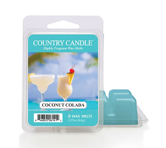 Country Wax Melts 6 pcs Coconut Colada von Country Candle kaufen | Duft: Tropisch, süß, erfrischend, exotisch | Mehrmals schmelzbar