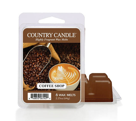 Country Wax Melts 6 pcs Coffee Shop von Country Candle kaufen | Duft: warm, einladend, süß, beruhigend | Mehrmals schmelzbar