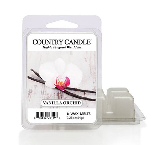 Country Wax Melts 6 pcs Vanilla Orchid von Country Candle kaufen | Duft: Süß, exotisch, warm, blumig, ausgewogen | Mehrmals schmelzbar