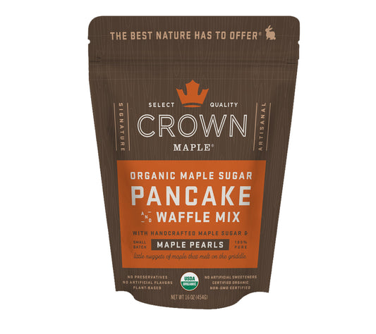 Organic Maple Sugar Pancake & Waffle Mix 16oz von Crown Maple LLC kaufen | Ahorn, zart, süß | Ideal für Waffeln und Pancakes zum Frühstück