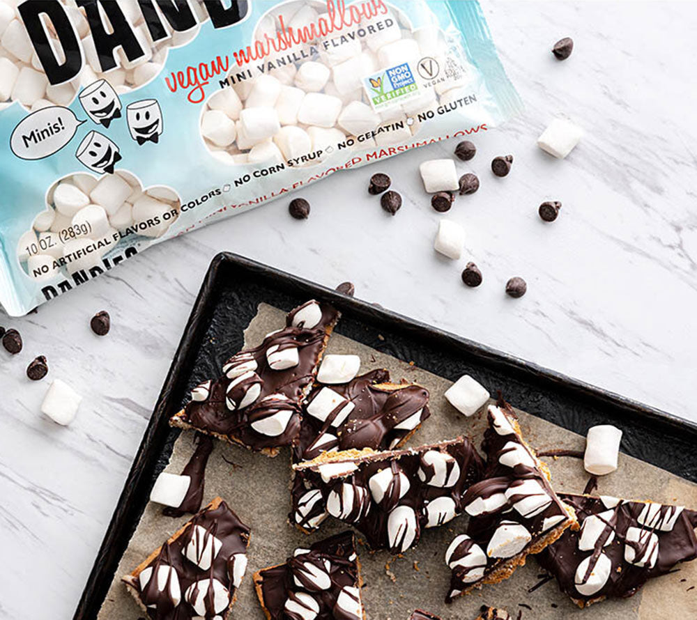 Dandies Marshmallow Vanilla Mini von Chicago Vegan Foods kaufen | Vegane Vanille Marshmallows | Perfekt für Desserts und heiße Schokolade