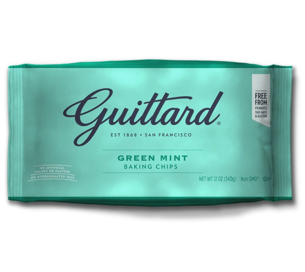Green Mint Chocolate Chips von Guittard Chocolate Company kaufen | Schokolade mit Minznote | Ideal zu Desserts oder zum Backen