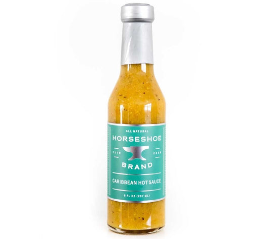 Caribbean Hot Sauce von Horseshoe Brand kaufen | Schärfe mit fruchtiger Süße | Ideal für Fisch, Reis, Bohnen, Huhn und Schweinefleisch