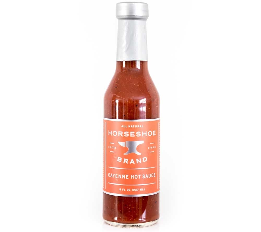 Cayenne Hot Sauce von Horseshoe Brand kaufen | Würzig mit leichter Schärfe | Ideal zu Geflügel, Sandwiches und Eintöpfen