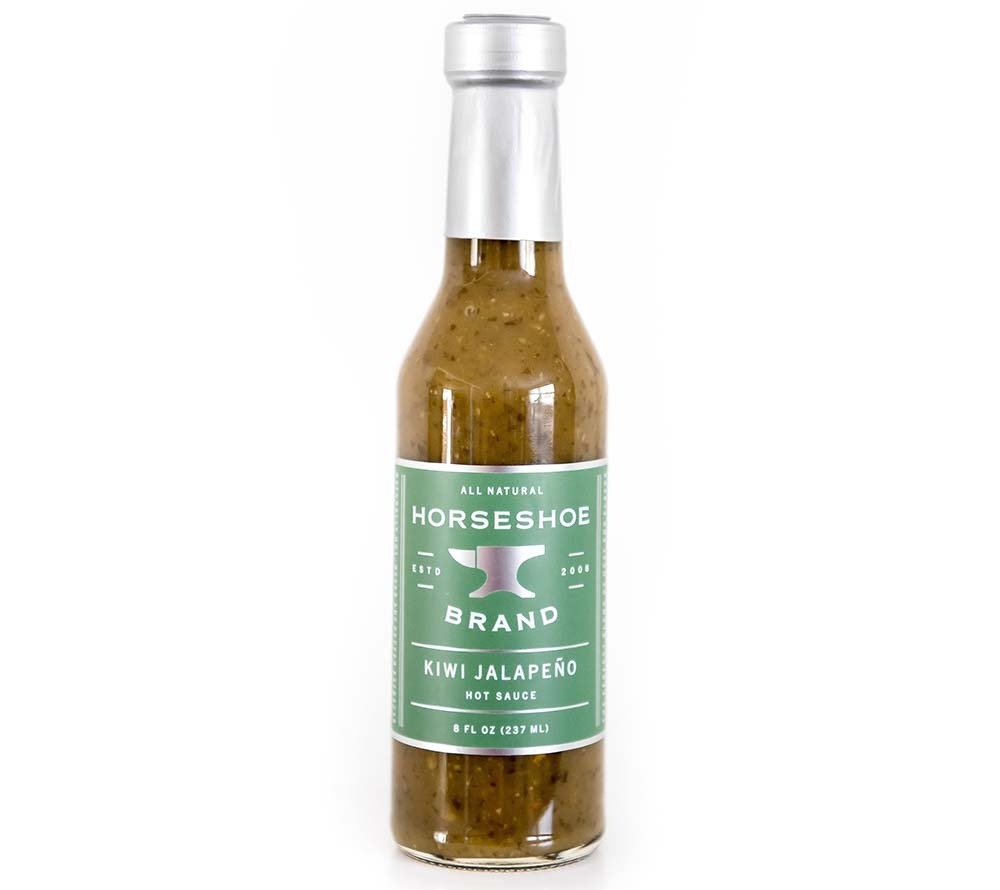 Kiwi Jalapeno Hot Sauce von Horseshoe Brand kaufen | Fruchtig-scharfes Aroma | Ideal für Tacos, Hühnchen und Meeresfrüchte