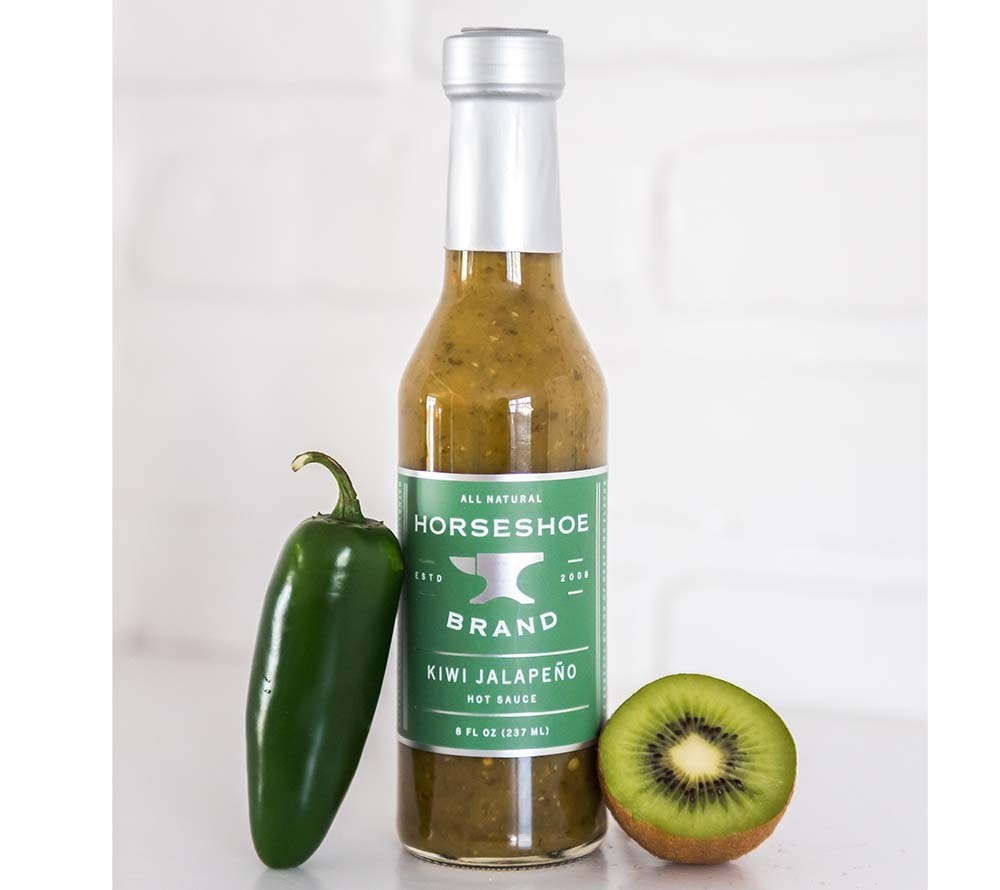 Kiwi Jalapeno Hot Sauce von Horseshoe Brand kaufen | Fruchtig-scharfes Aroma | Ideal für Tacos, Hühnchen und Meeresfrüchte