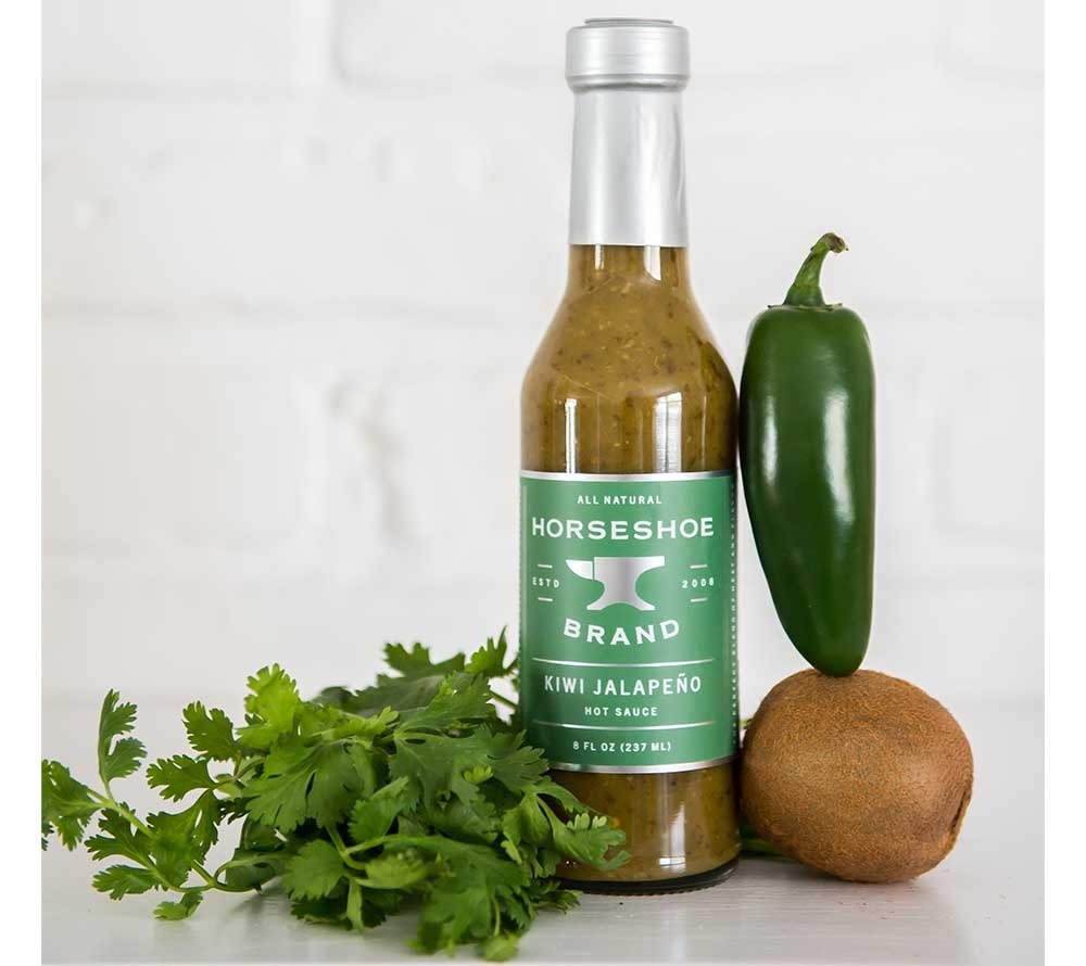 Kiwi Jalapeno Hot Sauce von Horseshoe Brand kaufen | Fruchtig-scharfes Aroma | Ideal für Tacos, Hühnchen und Meeresfrüchte
