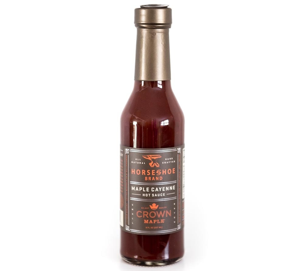 Maple Cayenne Hot Sauce von Horseshoe Brand kaufen | süßliche Schärfe | Perfekt für Hühnchen, Schweinefleisch und Gemüse