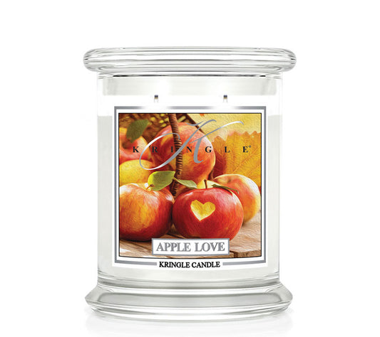 Kringle Jar Medium Apple Love von Kringle Candle kaufen | Duft: Fruchitg, Süß, Apfel, Holunder, Zitrone | Brenndauer: 75 Stunden