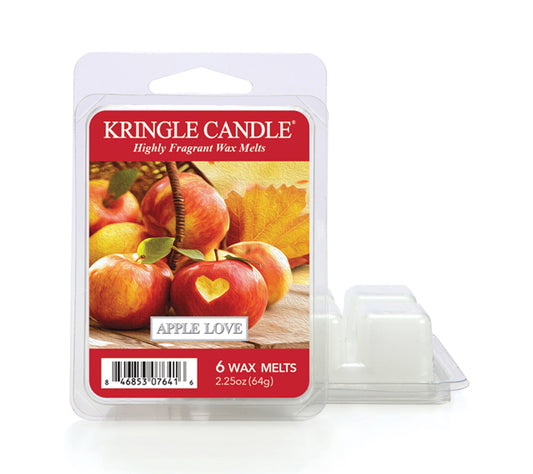 Kringle Wax Melts 6 pcs Apple Love von Kringle Candle kaufen | Duft: Fruchitg, Süß, Apfel, Holunder, Zitrone | Mehrmals schmelzbar