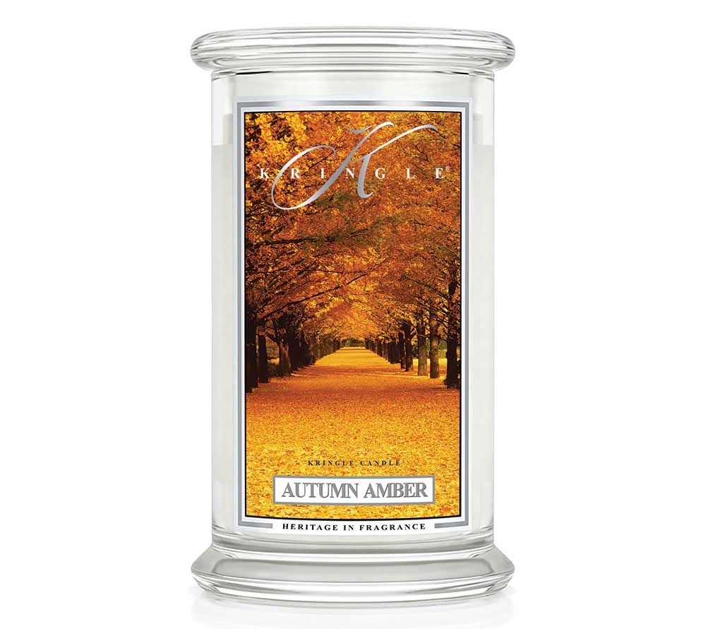 Kringle Jar Large Autumn Amber von Kringle Candle kaufen | Duft: Herbstlich, warm, frisch, süß, ausgewogen | Brenndauer: 100 Stunden