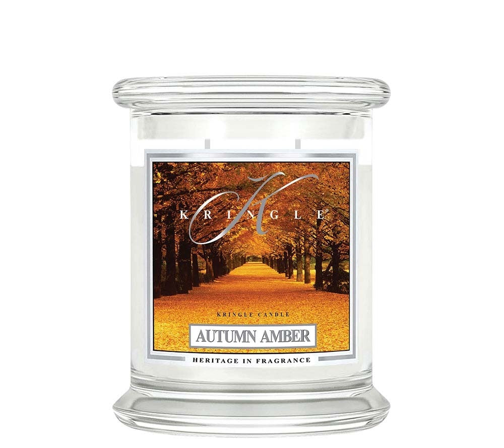 Kringle Jar Medium Autumn Amber von Kringle Candle kaufen | Duft: Herbstlich, warm, frisch, süß, ausgewogen | Brenndauer: 75 Stunden
