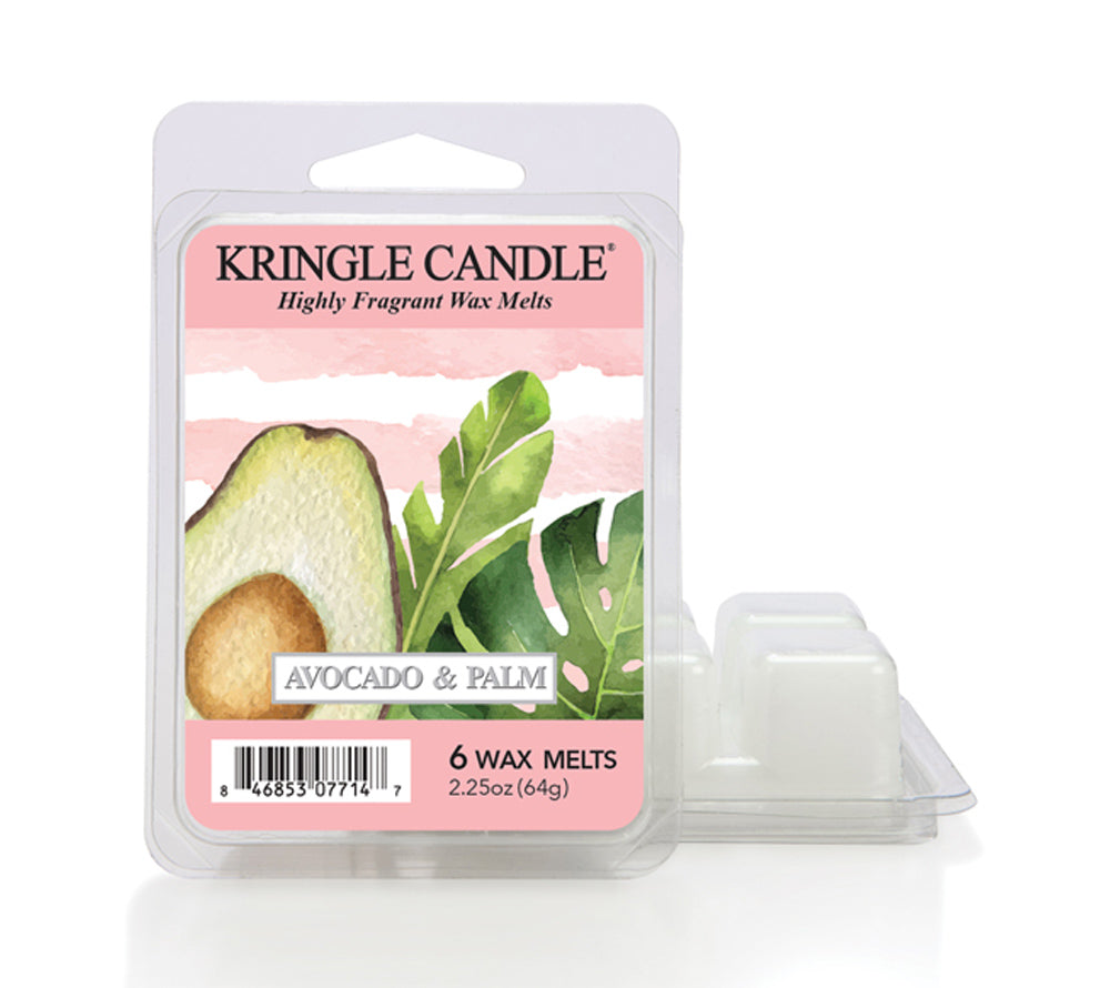 Kringle Wax Melts 6 pcs Avocado & Palm von Kringle Candle kaufen | Duft: frisch, fruchtig, Melone, Avocado | Mehrmals schmelzbar