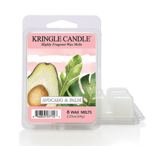 Kringle Wax Melts 6 pcs Avocado & Palm von Kringle Candle kaufen | Duft: frisch, fruchtig, Melone, Avocado | Mehrmals schmelzbar
