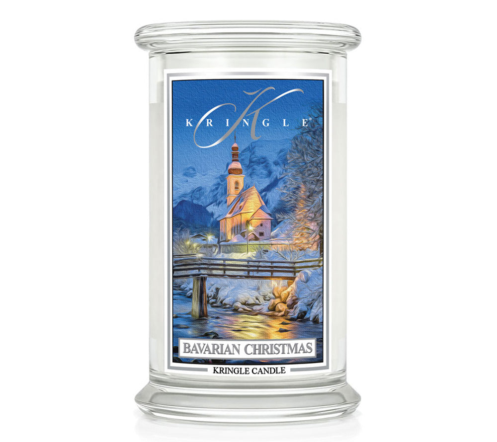 Kringle Jar Large Bavarian Christmas von Kringle Candle kaufen | Duft: Frisch, fruchtig, Wäsche, Zitrus, Frost | Brenndauer: 100 Stunden