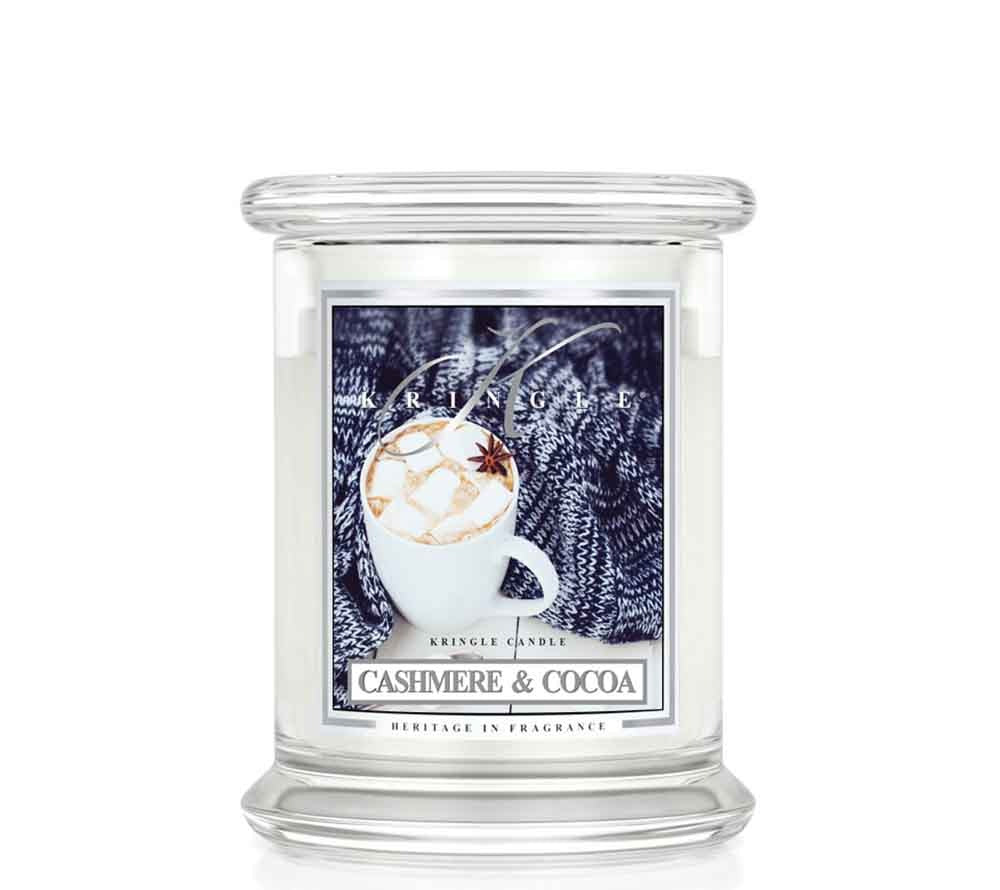 Kringle Jar Medium Cashmere & Cocoa von Kringle Candle kaufen | Duft: Marshmallows, Kakao, Vanille, Moschus, Patschuli | Brenndauer: 75 Stunden