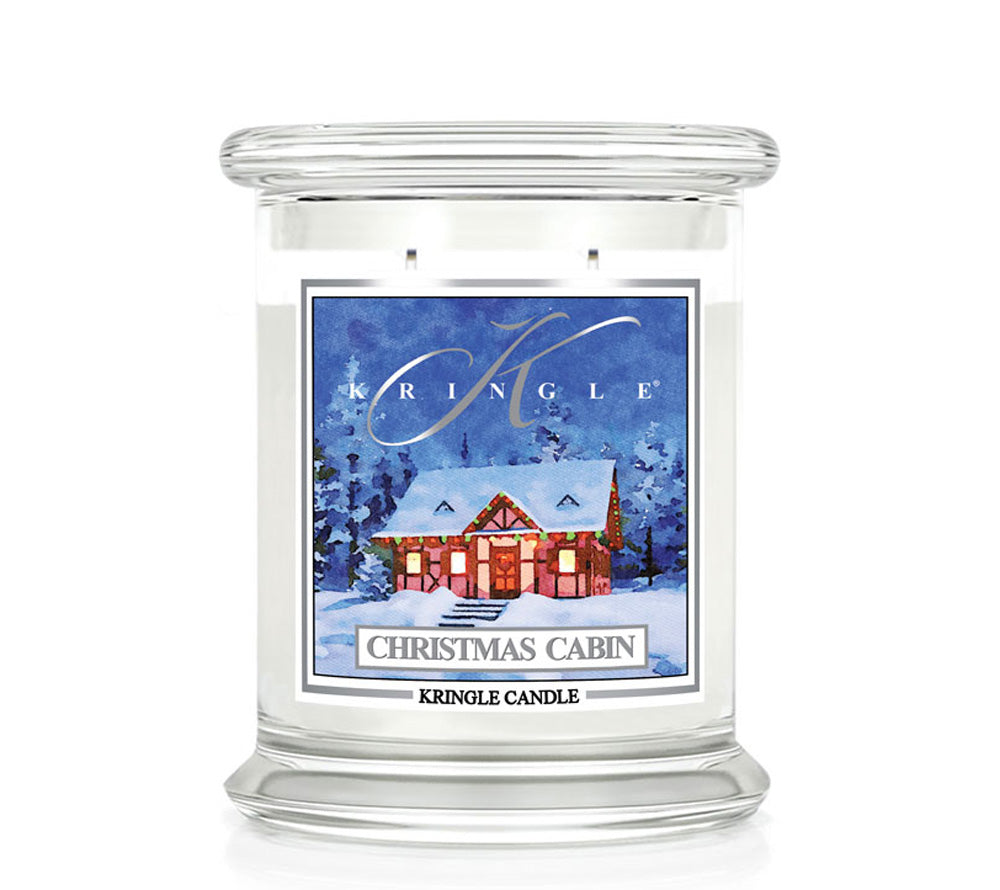 Kringle Jar Medium Christmas Cabin von Kringle Candle kaufen | Duft: Frisch, Männlich, Zimtig, Zitrus, Holz | Brenndauer: 75 Stunden