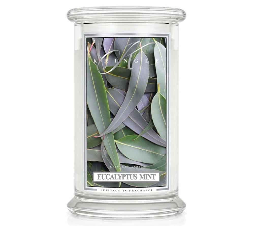 Kringle Jar Large Eucalyptus Mint von Kringle Candle kaufen | Duft: Eucalyptus, Minze, Rosmarin, Moschus, Bergamotte | Brenndauer: 100 Stunden