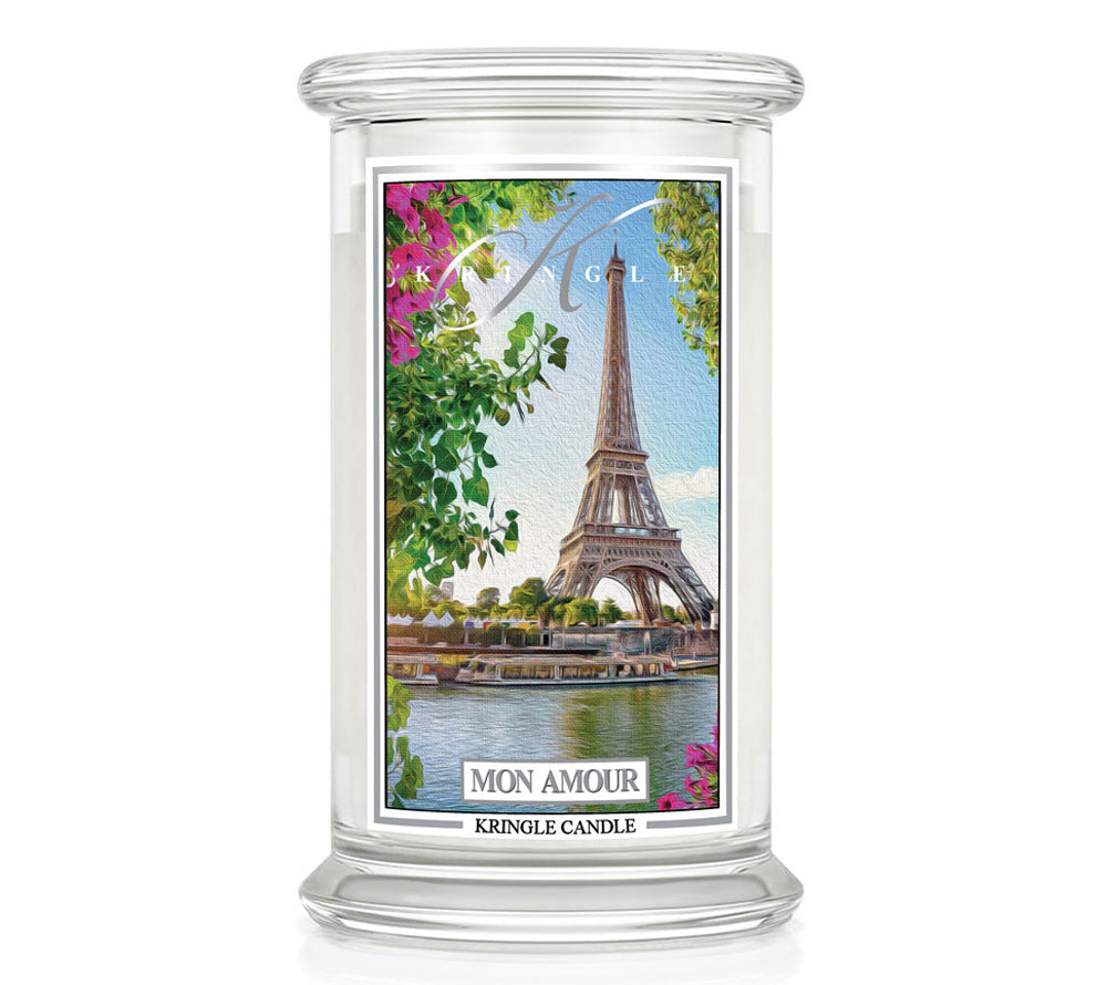 Kringle Jar Large Mon Amour von Kringle Candle kaufen | Duft: Blumig, süß, Vanille, Karamell, Sandelholz | Brenndauer: 100 Stunden