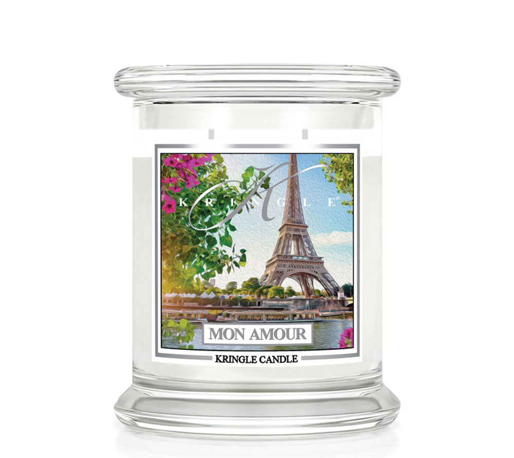 Kringle Jar Medium Mon Amour von Kringle Candle kaufen | Duft: Blumig, süß, Vanille, Karamell, Sandelholz | Brenndauer: 75 Stunden