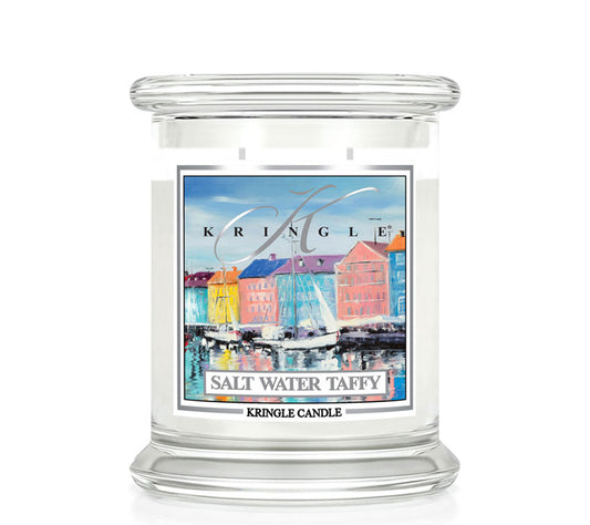 Kringle Jar Medium Salt Water Taffy von Kringle Candle kaufen | Duft: Vanille, Meersalz, Erdbeere | Brenndauer: 75 Stunden