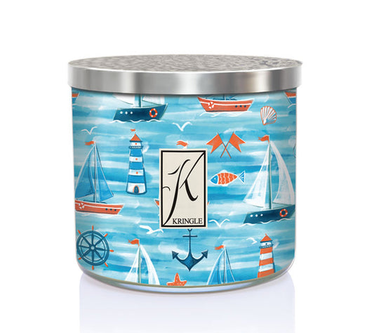 14.5oz Soy Jar Salt Water Taffy von Kringle Candle kaufen | Duft: Vanille, Meersalz, Erdbeere | Brenndauer: 45 Stunden