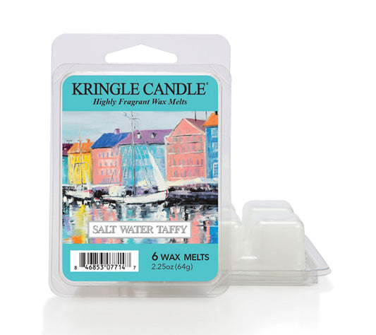 Kringle Wax Melts 6 pcs Salt Water Taffy von Kringle Candle kaufen | Duft: Vanille, Meersalz, Erdbeere | Mehrmals schmelzbar