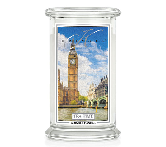 Kringle Jar Large Tea Time von Kringle Candle kaufen | Duft: Zimt, fruchtig, Nelken, Orange, Kardamon | Brenndauer: 100 Stunden