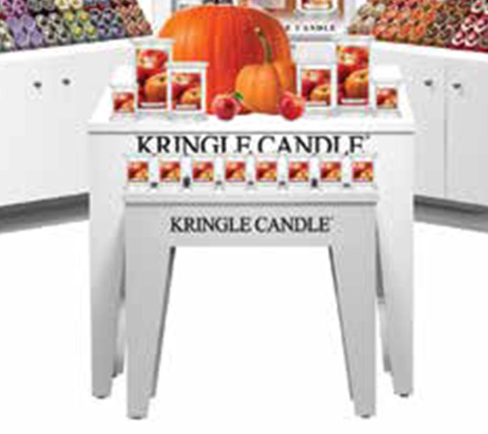 Table Small White von Country Candle kaufen | Weißer, kleiner Verkaufstisch | Kringle Candle Tisch