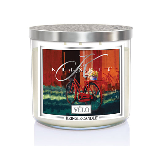 14.5oz Soy Jar Velo von Kringle Candle kaufen | Duft: Blumig, Frisch, Maskulin, Sandelholz | Brenndauer: 45 Stunden