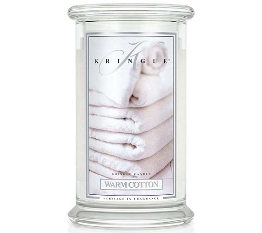 Kringle Jar Large Warm Cotton von Kringle Candle kaufen | Duft: Frühlingsfrische Wäsche mit Moschus | Brenndauer: 100 Stunden