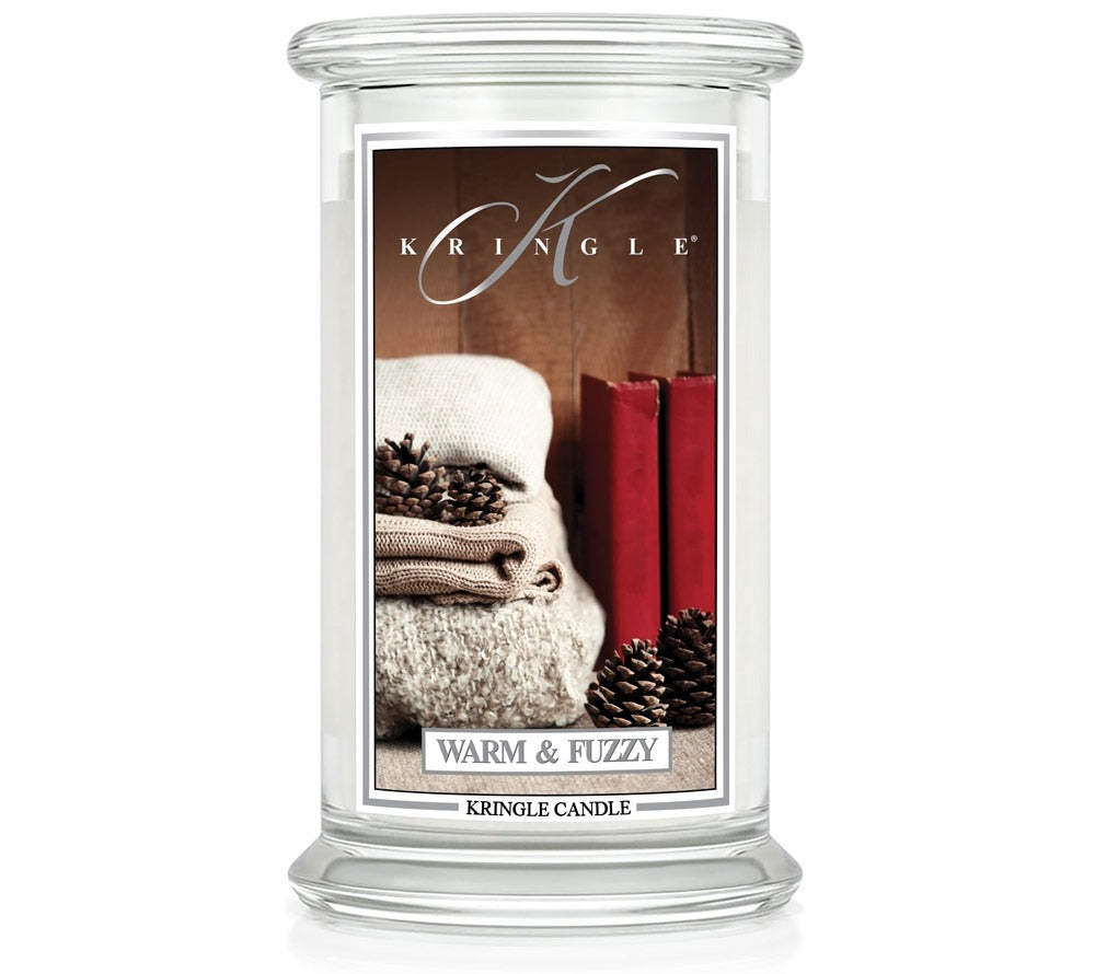 Kringle Jar Large Warm & Fuzzy von Kringle Candle kaufen | Duft: Warm, holzig, blumig, beruhigend, behaglich | Brenndauer: 100 Stunden