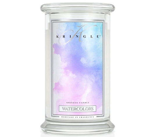 Kringle Jar Large Watercolors von Kringle Candle kaufen | Duft: Fruchtig, blumig, holzig, herb, süß | Brenndauer: 100 Stunden