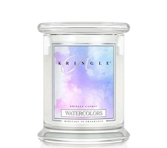 Kringle Jar Medium Watercolors von Kringle Candle kaufen | Duft: Fruchtig, blumig, holzig, herb, süß | Brenndauer: 75 Stunden