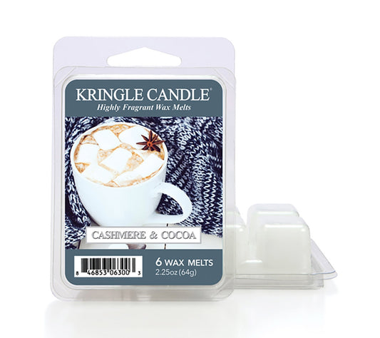 Kringle Wax Melts 6 pcs Cashmere & Cocoa von Kringle Candle kaufen | Duft: Süß, schokoladig, vanillig, warm, beruhigend | Mehrmals schmelzbar