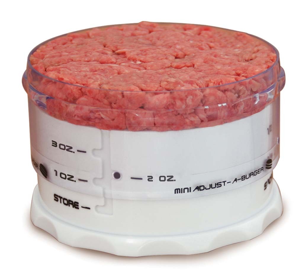 Mini-Adjust-A-Burger White von Fox Run USA kaufen | Burgerpresse | Perfekt für Burger und gefüllte Pattys