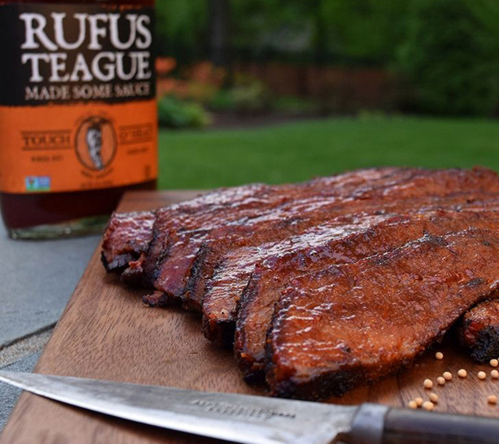 Touch O Heat 16 oz. von Rufus Teague kaufen | Süßlich mit einer angenehmen Schärfe | Ideal zu Grillgerichten, Pulled Pork, Hühnchen und Rippchen