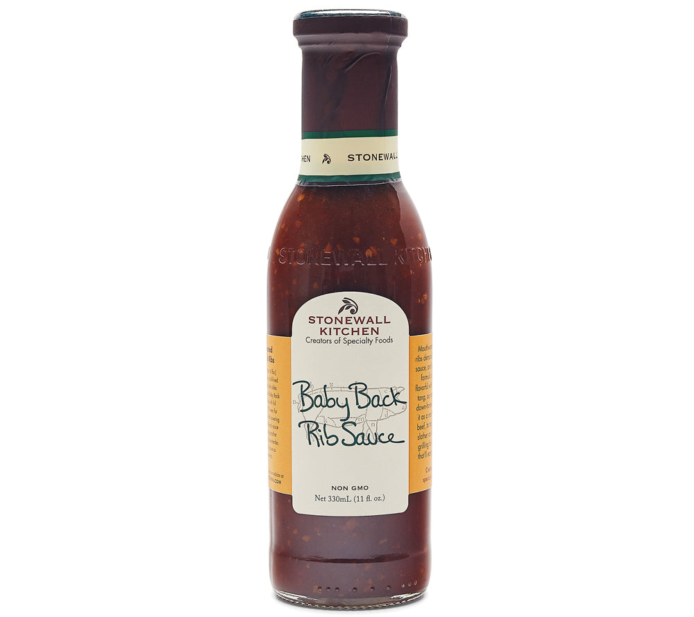 Baby Back Rib Sauce von Stonewall Kitchen kaufen | Mild-rauchig, süß-würzig | Ideal zu Rippchen, Hähnchen und BBQ