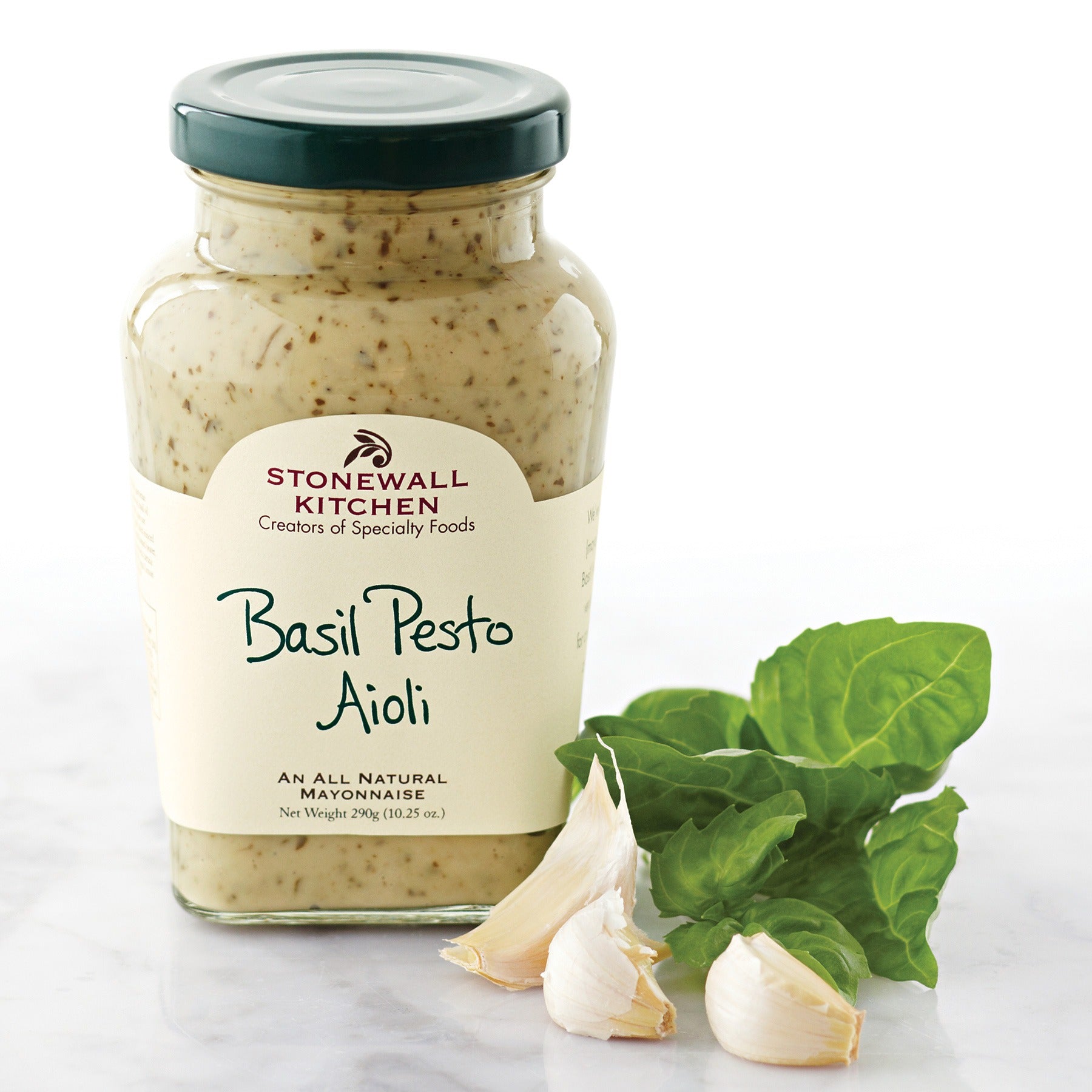 Basil Pesto Aioli von Stonewall Kitchen kaufen | Basilikum, cremig, nussig, knoblauchig, würzig | Ideal zu Gemüse, Sandwiches, Fleischgerichten