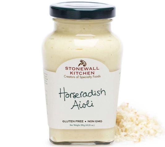 Horseradish Aioli von Stonewall Kitchen kaufen | Cremig-scharf, mit Meerrettich und Wasabi | Ideal für Sandwiches, Pommes oder Gemüse
