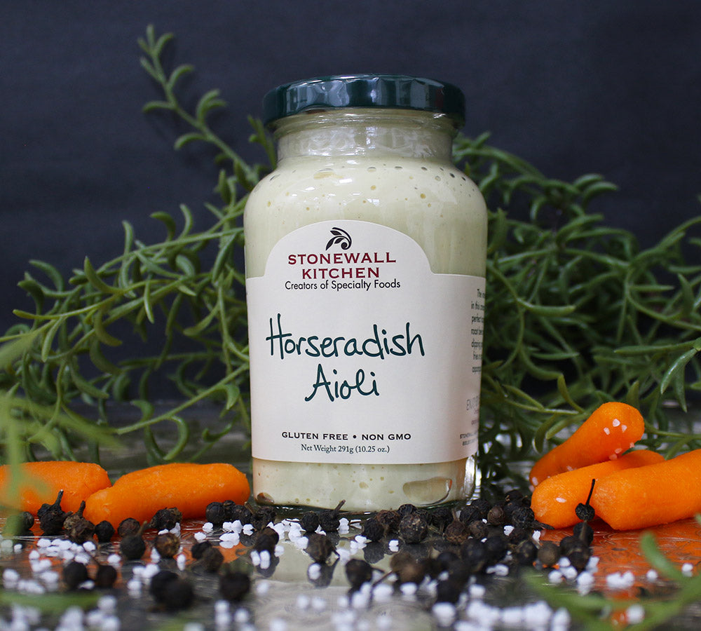 Horseradish Aioli von Stonewall Kitchen kaufen | Cremig-scharf, mit Meerrettich und Wasabi | Ideal für Sandwiches, Pommes oder Gemüse