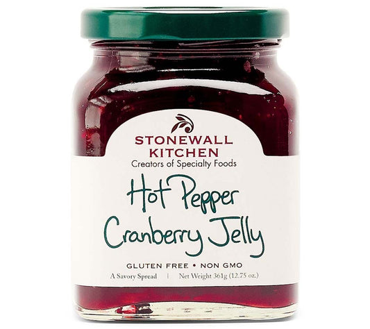 Hot Pepper Cranberry Jelly von Stonewall Kitchen kaufen | Fruchtig-süß mit einem pikanten Kick | Ideal zu Geflügel, Käseplatten und Sandwiches