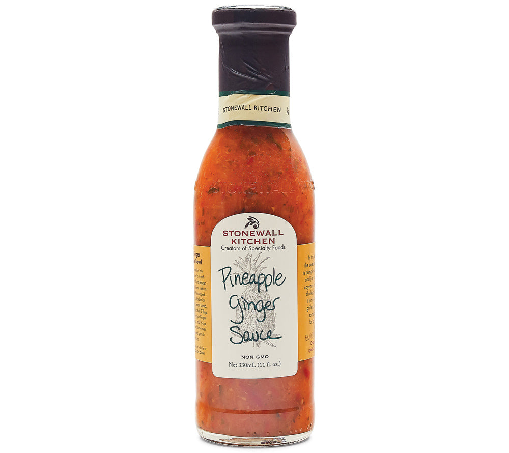 Pineapple Ginger Sauce von Stonewall Kitchen kaufen | Süßlich-pikant | Perfekt zu hellem Fleisch und asiatischen Sommergerichten mit Reis