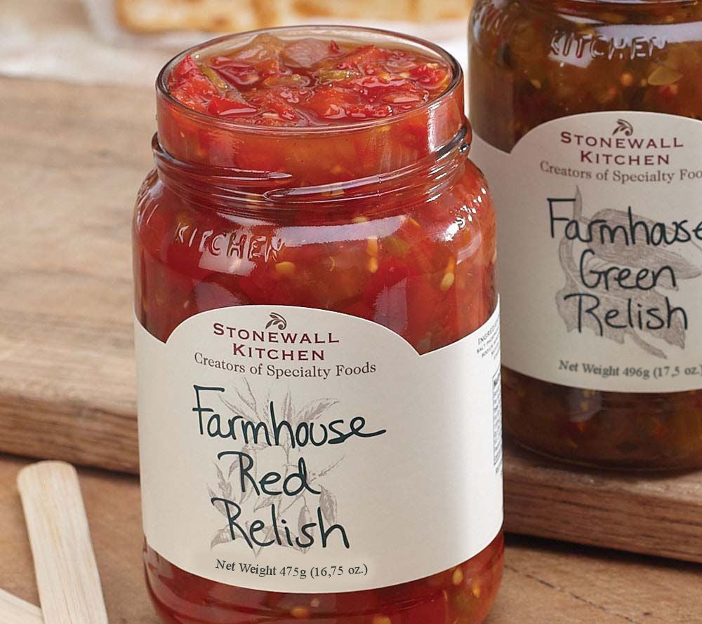 Farmhouse Red Relish von Stonewall Kitchen kaufen | Fruchtige, leicht scharfe Note | Perfekt zum Verfeinern von Hot Dogs und Burgern