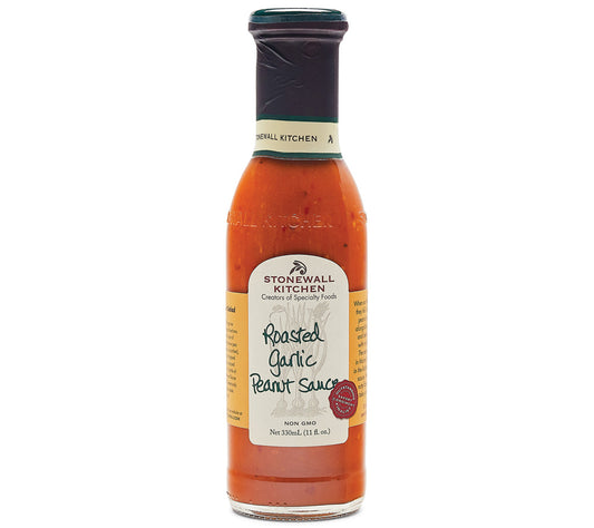 Roasted Garlic Peanut Sauce  von Stonewall Kitchen kaufen | Würzige Erdnussbutter mit Curry und leichter Schärfe | Ideal zu Asiatischen Gerichten