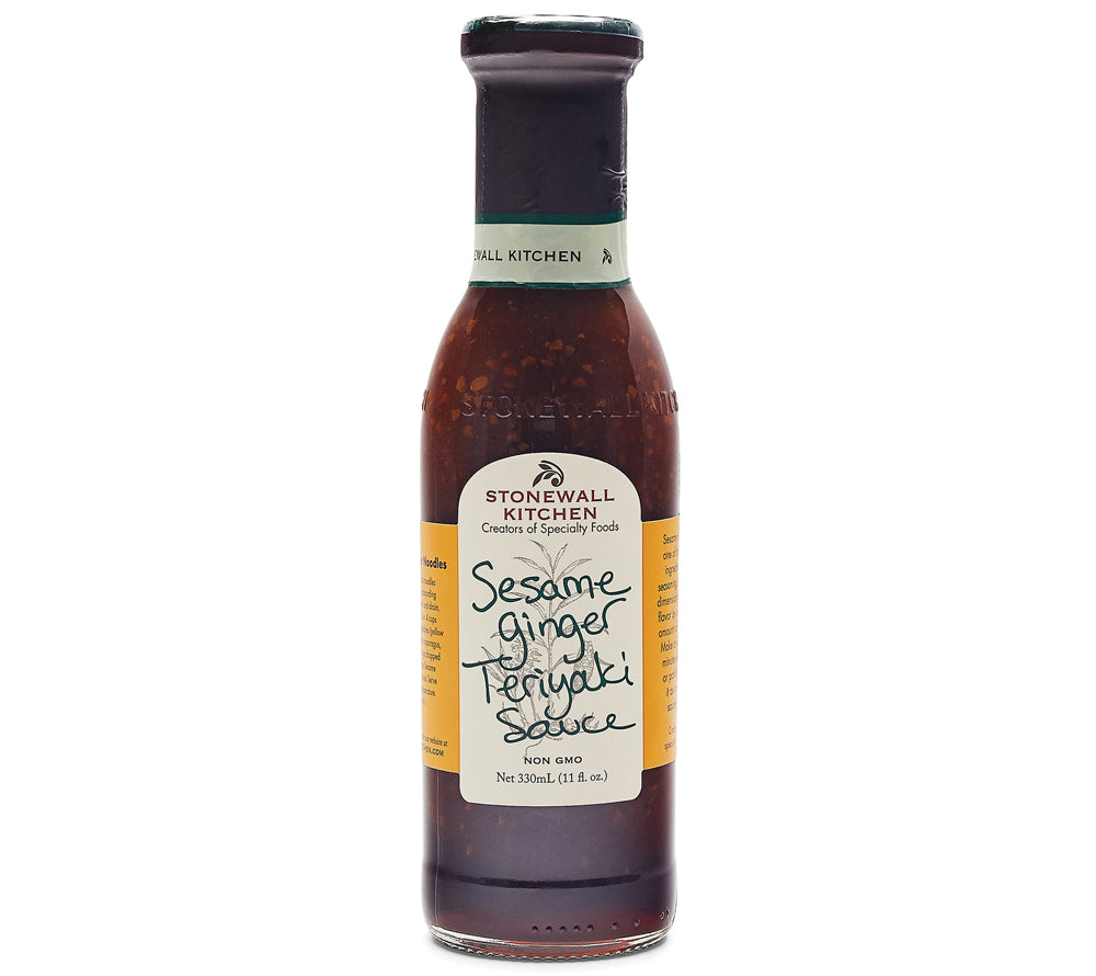 Sesame Ginger Teriyaki Sauce von Stonewall Kitchen kaufen | Angenehm würziger Geschmack | Ideal zum Marinieren von Rind, Huhn und Fisch