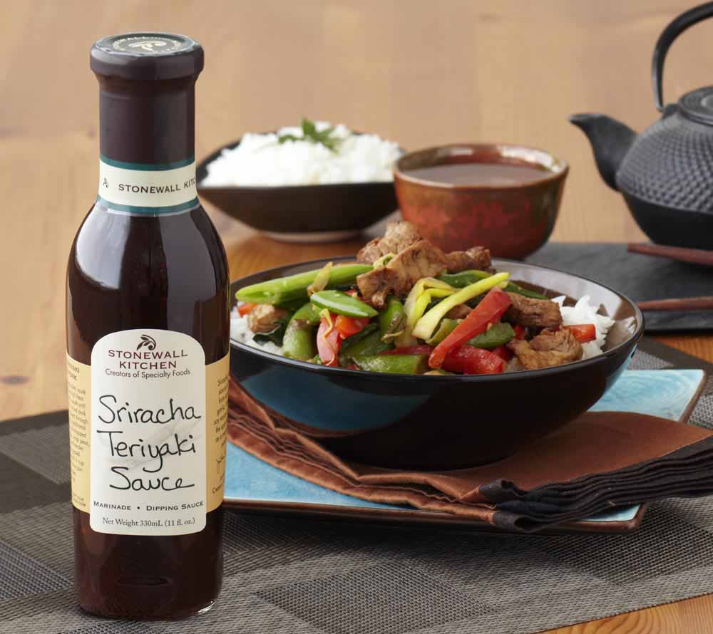 Sriracha Teriyaki Sauce von Stonewall Kitchen kaufen | Pikant-süße Geschmacksnote | Ideal für asiatische Wok-Gerichte